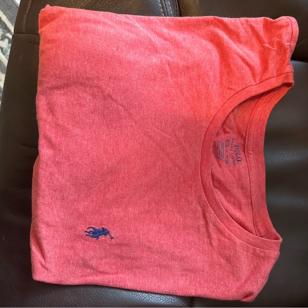 Heathered Red Ralph Lauren crewneck Polo t-shirt in size XL.